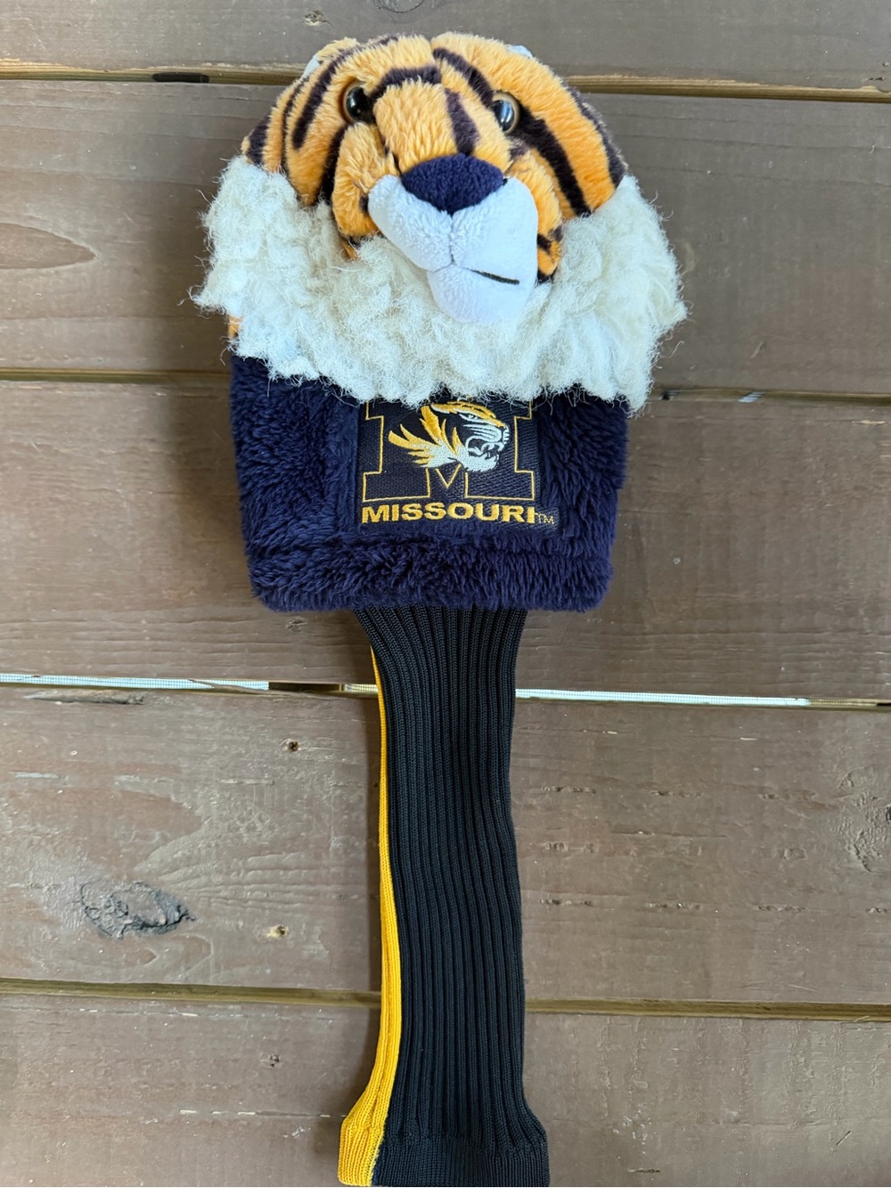 Missouri Tigers Mascot Plush  Head Golf Club Headcover - Black & Gold vintage